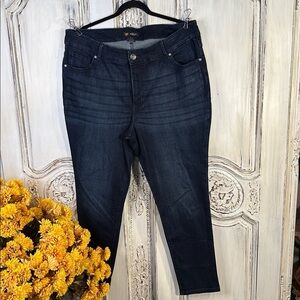 Lee Plus Mid Rise Skinny Leg Slim Fit Sculpting Jeans - Dark Blue